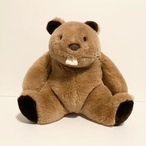 Gund Beaver Plush 1985 Vintage Stuffed Animal Toy Rodent Brown 11” 80s Retro